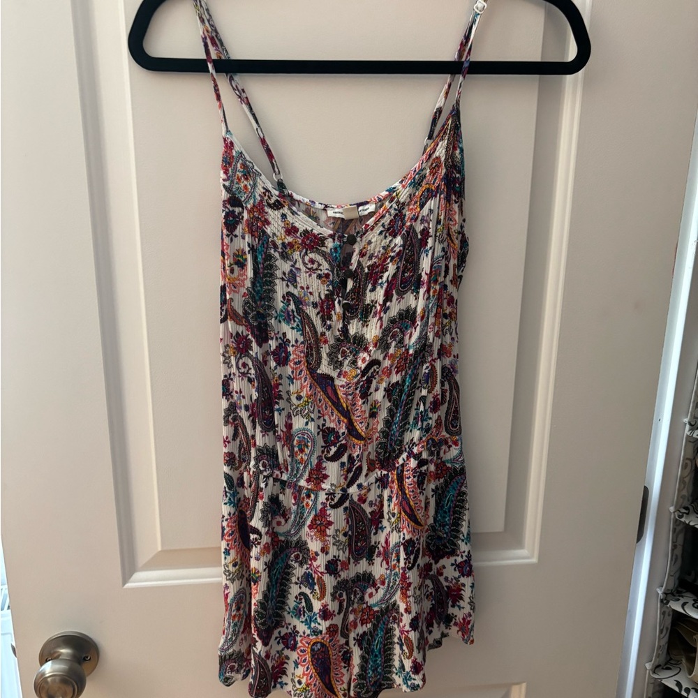 Colorful Paisley Print Romper